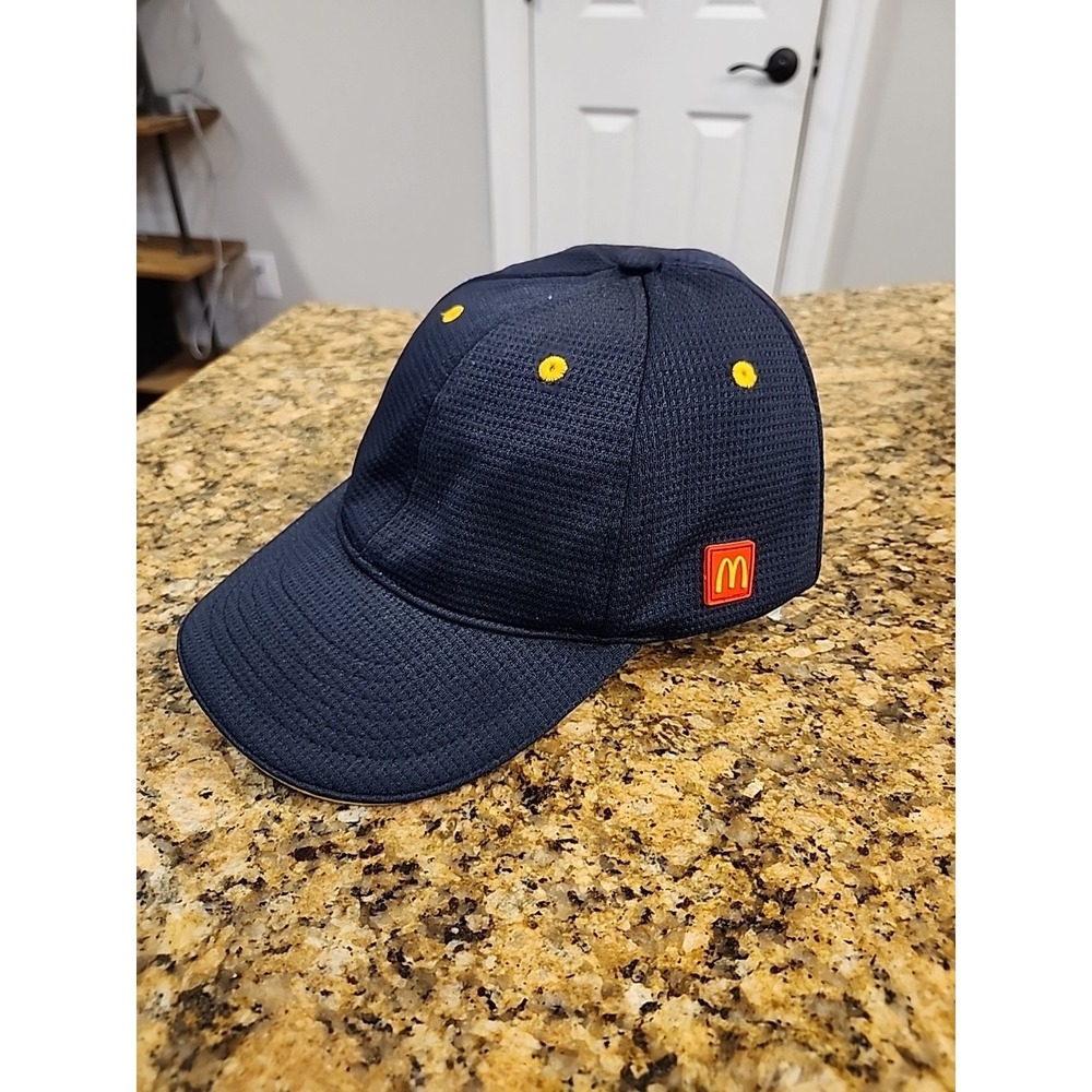 McDonalds Crew Hat Employee Work‎ Fast Food Logo Apparel Snap Back Baseball Cap
